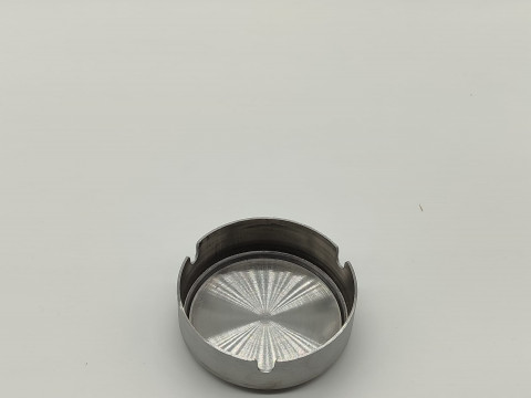 Pepeljara inox SREBRENA 8cm - okrugla