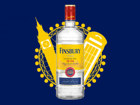 Finsbury Gin 0,70l + 4x Thomas Henry 0,20l